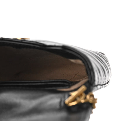 Gucci Calfskin Matelasse Mini GG Marmont Crossbody Bag Black 4 of 7