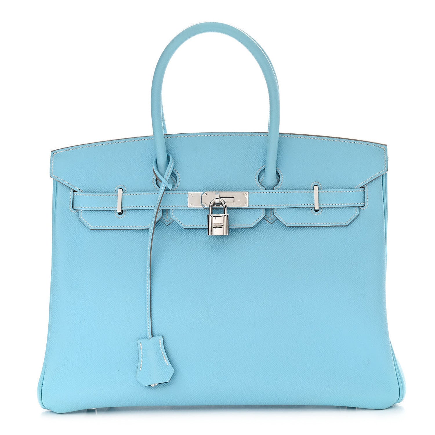 Hermes Epsom Candy Birkin 35 Celeste Mykonos 1 of 11