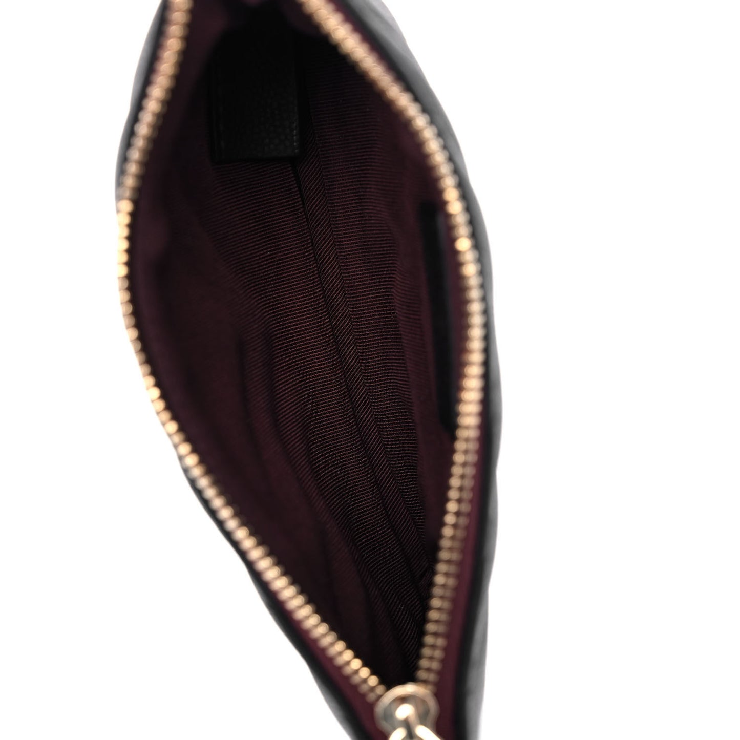 Caviar Chevron Quilted Small Cosmetic Case Black