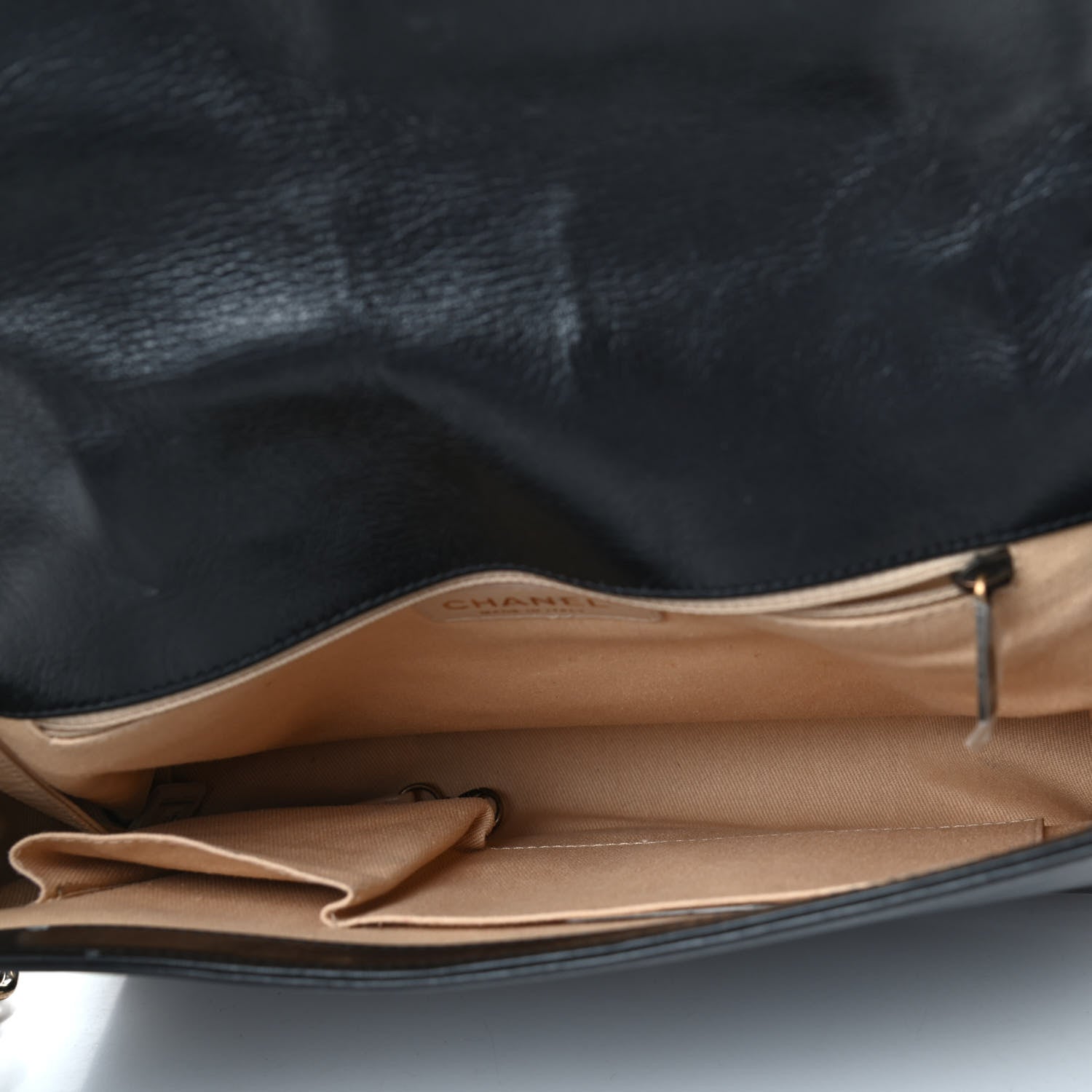 Chanel Glazed Calfskin Quilted Large Boy Flap Black 4 of 4