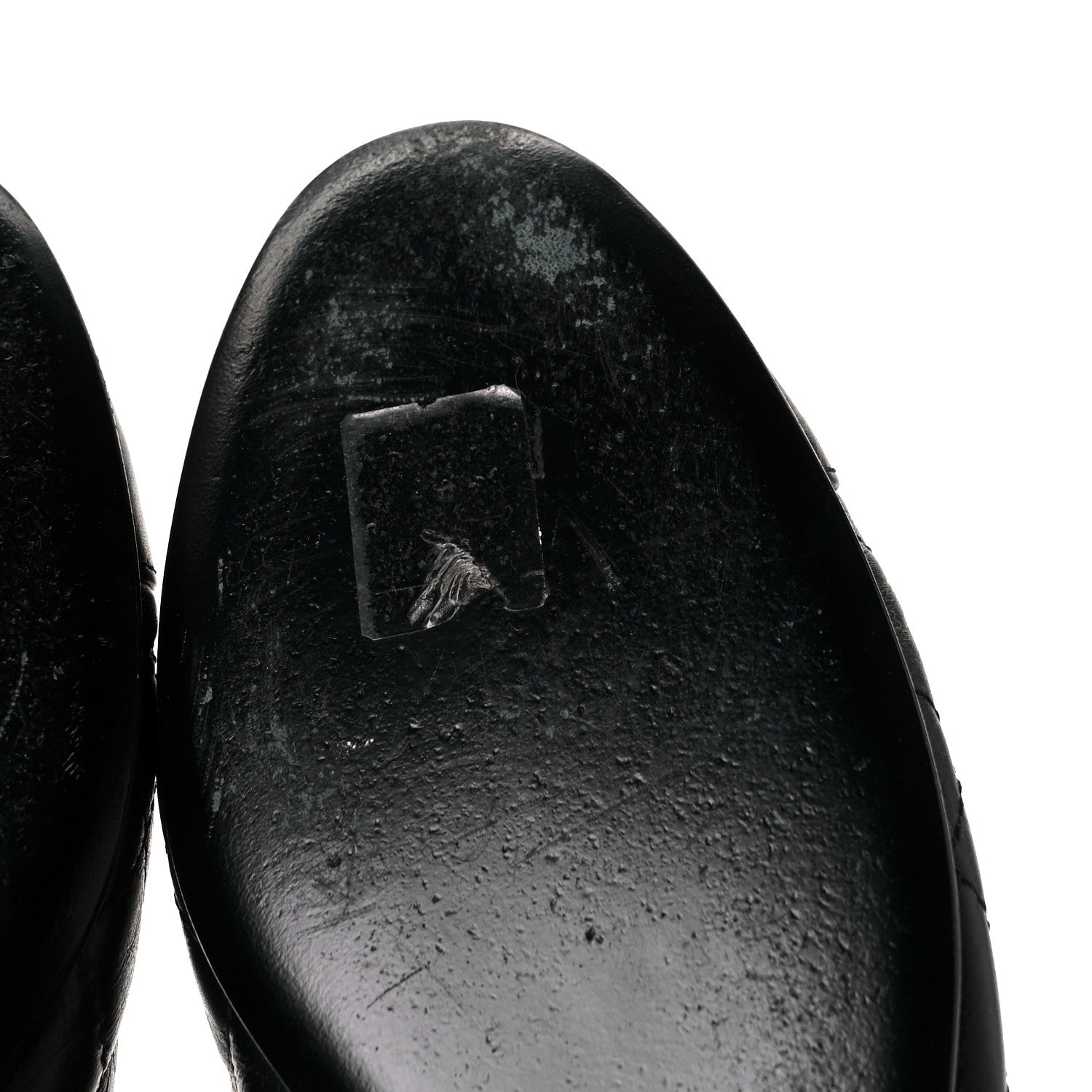 Chanel Aged Calfskin Quilted CC Cap Toe Ballerina Flats 40 Black 9 of 10
