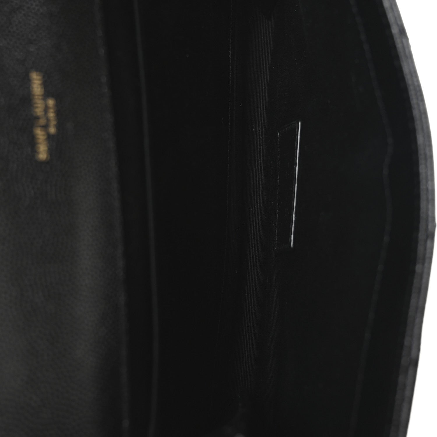 Saint Laurent Grain De Poudre Matelasse Chevron Monogram Envelope Clutch Black 5 of 8
