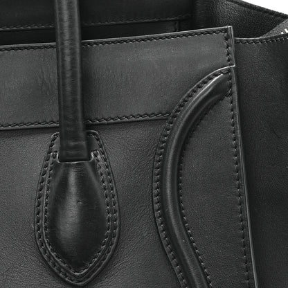 Celine Smooth Calfskin Mini Luggage Black 10 of 11