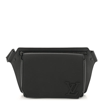 Louis Vuitton Grained Calfskin Aerogram Slingbag Black 1 of 14