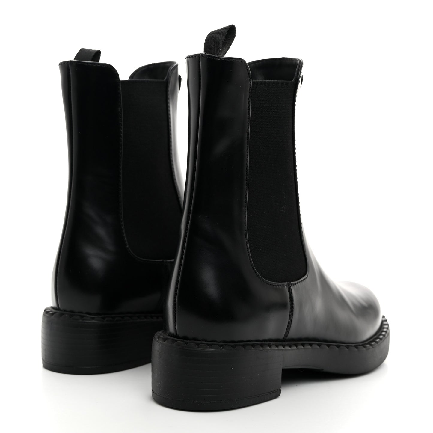 Spazzolato Metal Triangle Logo 50mm Chelsea Boots 38 Black