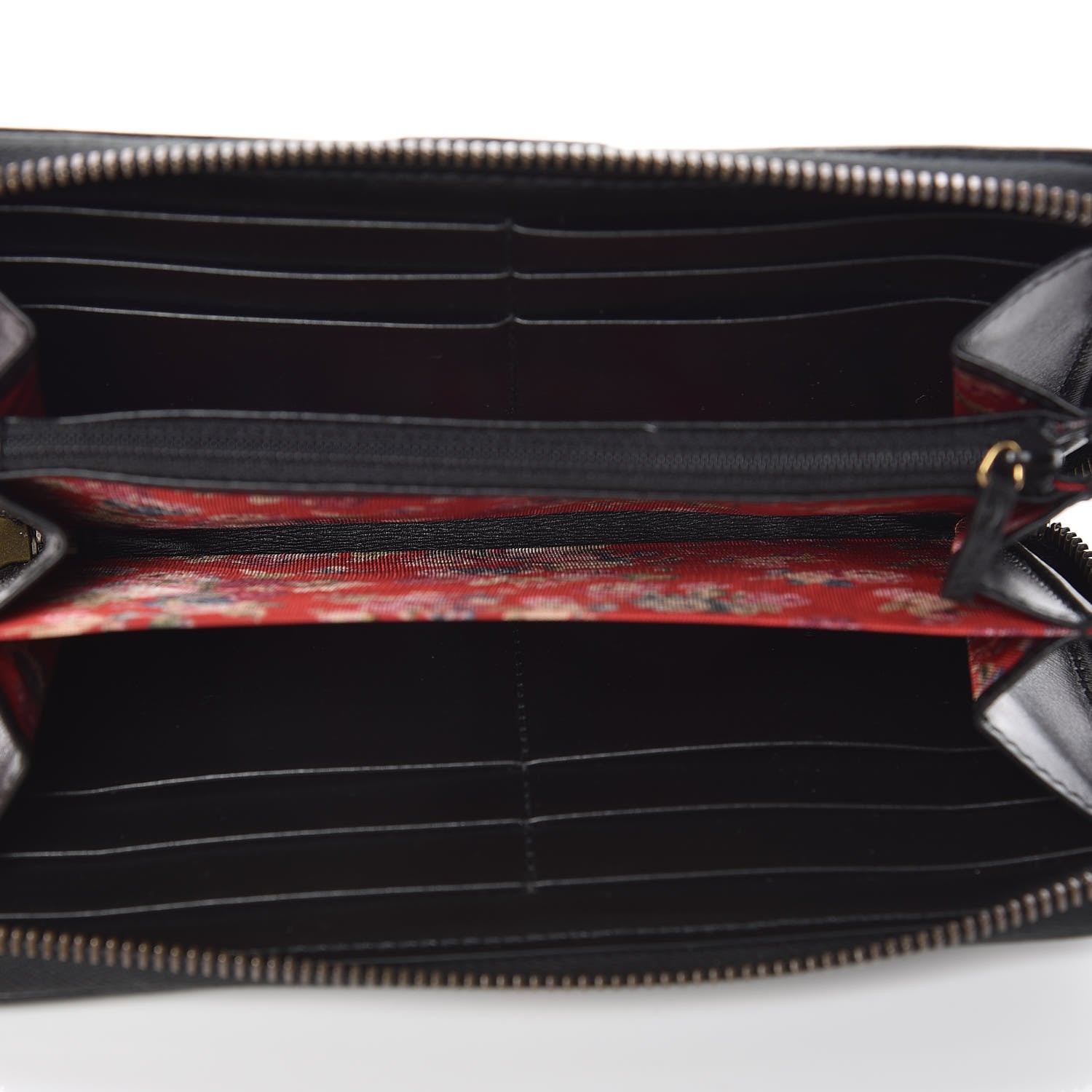 Gucci Calfskin Web Trapuntata GG Zip Around Wallet Black 7 of 9