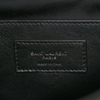 Saint Laurent Crinkled Calfskin Matelasse Monogram Baby Niki Chain Satchel Storm 7 of 10