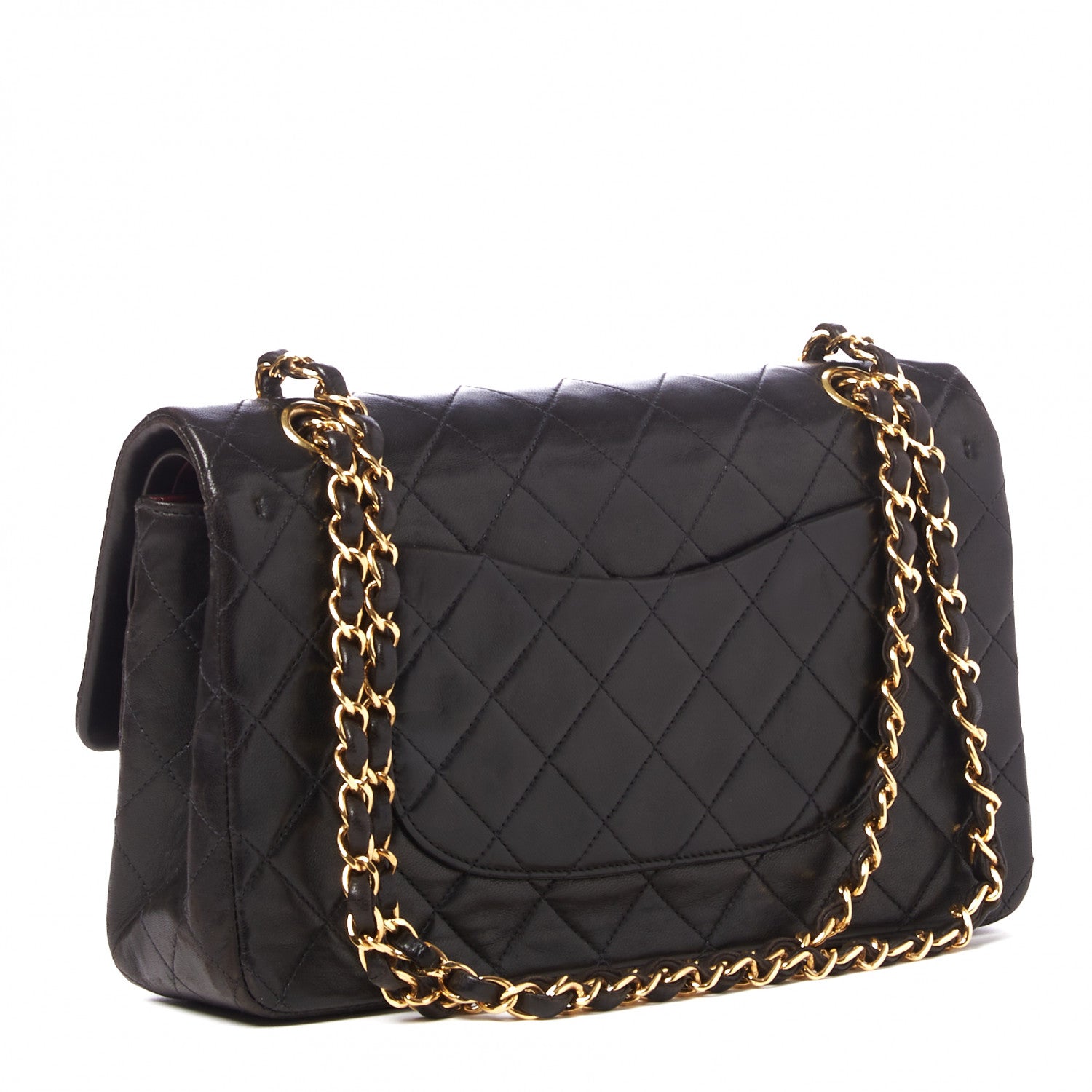 Chanel Lambskin Quilted Medium Double Flap Black 2 of 10
