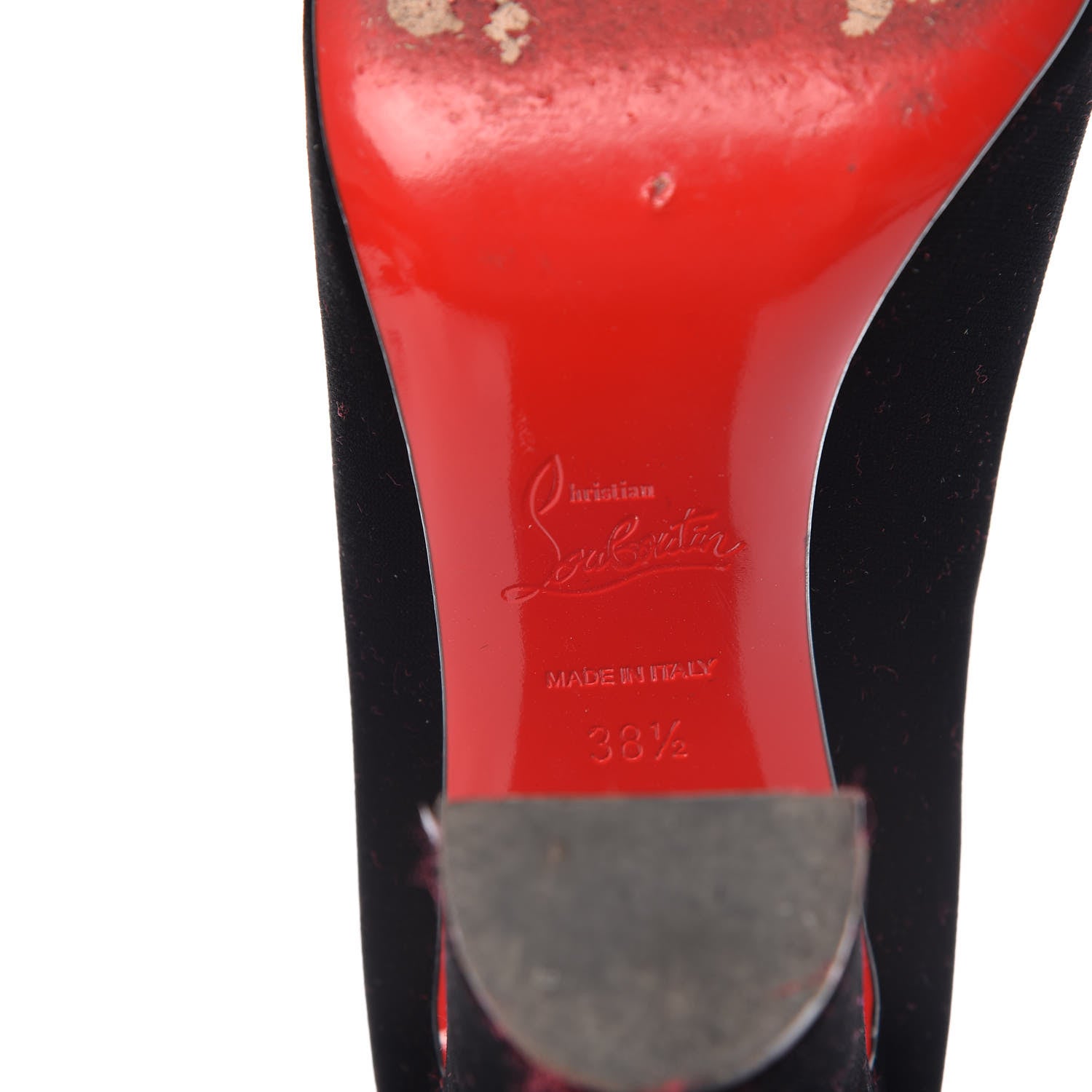 Christian Louboutin Velvet Cadrilla Corazon 100 Pumps 38.5 Black 5 of 11