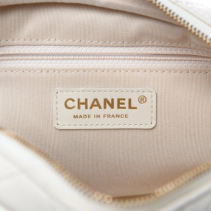 Chanel Caviar Flat Quilted Small Coco Tassel Camera Case White 6 of 10