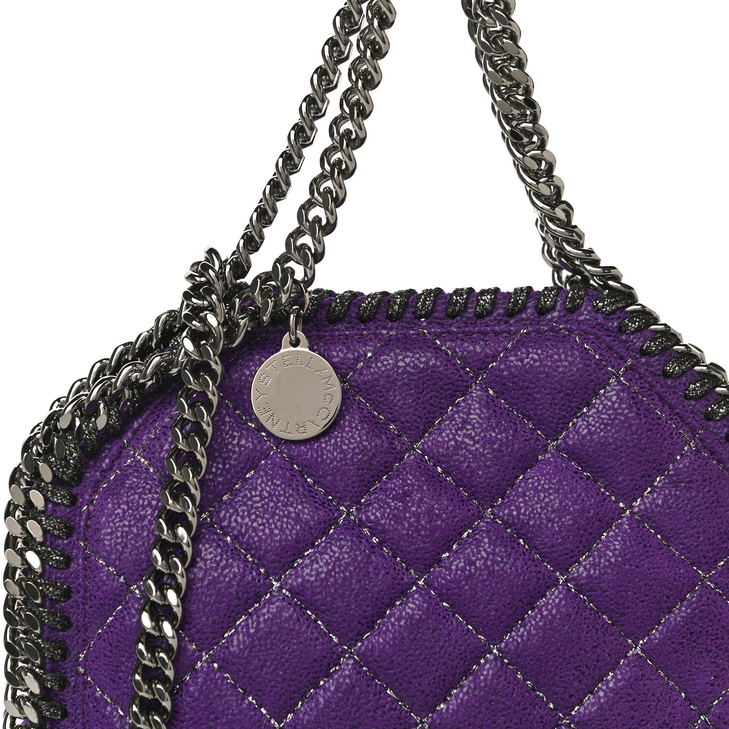 Stella McCartney Shaggy Deer Quilted Tiny Falabella Purple 11 of 12