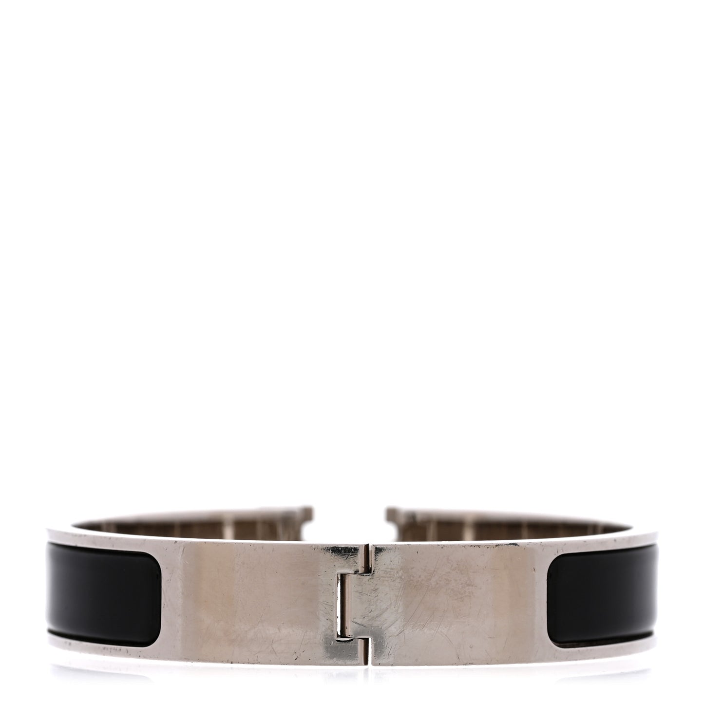Enamel Narrow Clic Clac H Bracelet PM Black