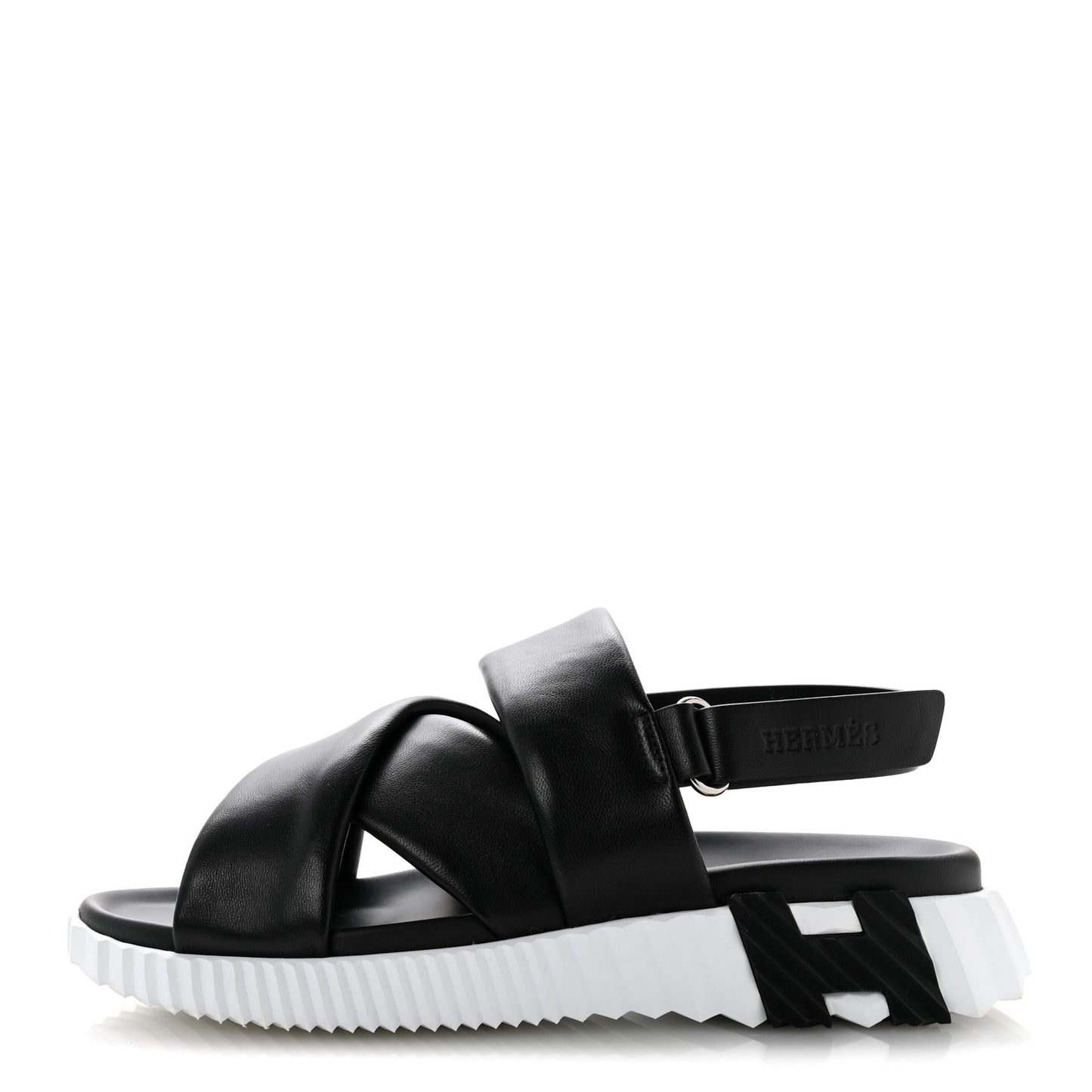 Calfskin Womens Electric Sandals 38.5 Black