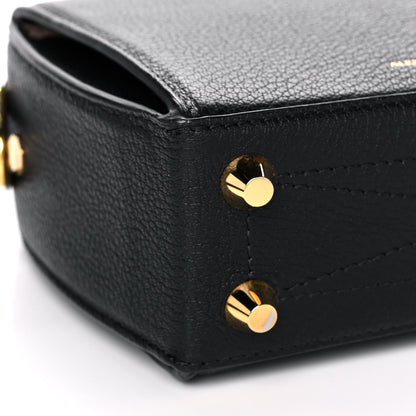 Alexander McQueen Silky Amish Grained Goatskin Box Shoulder Bag 16 Black 9 of 13