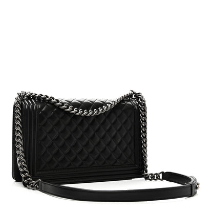 Chanel Lambskin Quilted New Medium Boy Flap Black 3 of 11