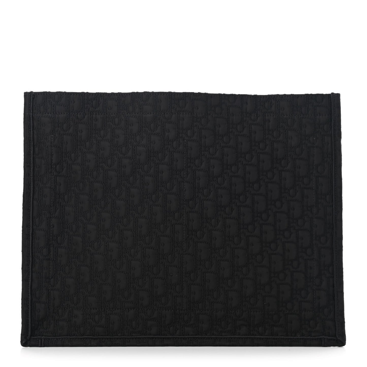 Canvas Satin Embroidered Book Tote Insert Black