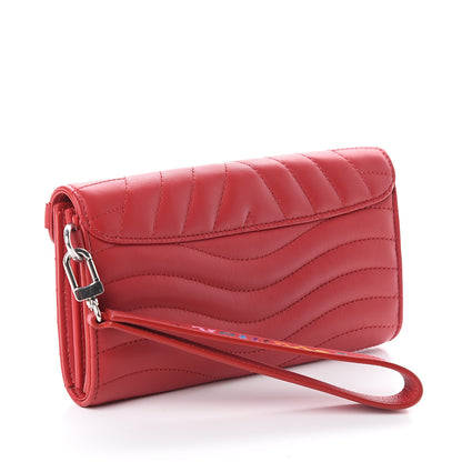 Louis Vuitton Calfskin New Wave Long Wallet Rouge 2 of 5
