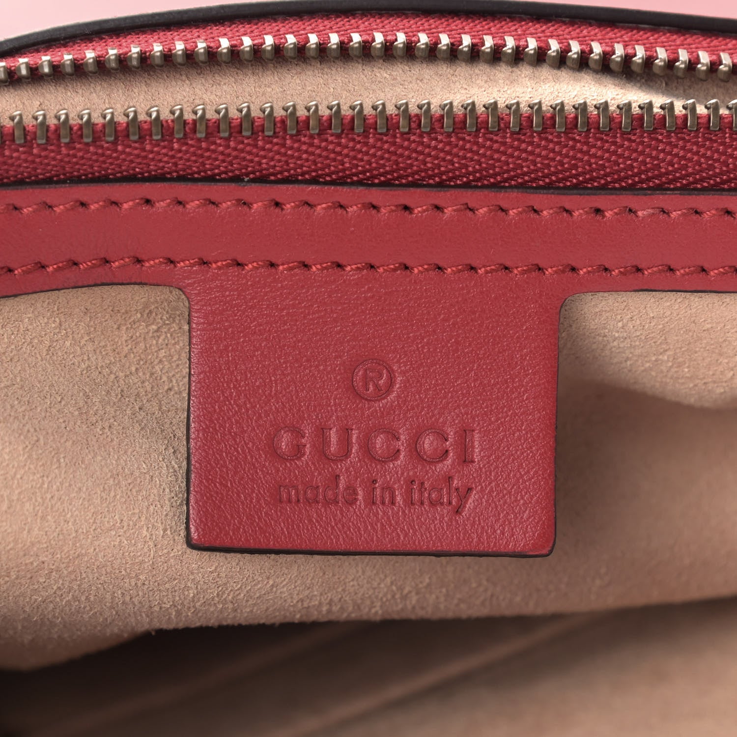 Gucci Calfskin Matelasse Large GG Marmont Shoulder Bag Hibiscus Red 7 of 9