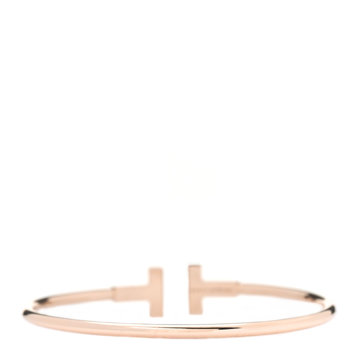 Tiffany 18K Rose Gold T Wire Bracelet 3 of 5