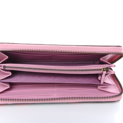 Gucci GG Supreme Monogram Strawberry Zip Around Wallet Light Pink 5 of 10