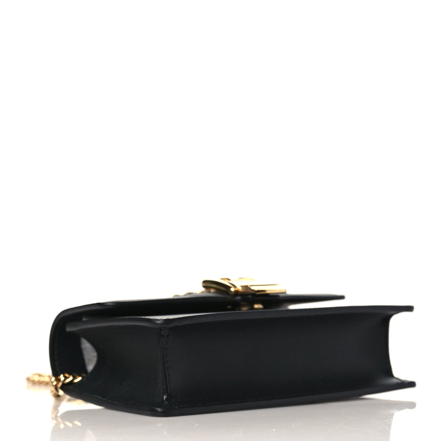 Calfskin Super Mini Sylvie Chain Shoulder Bag Black