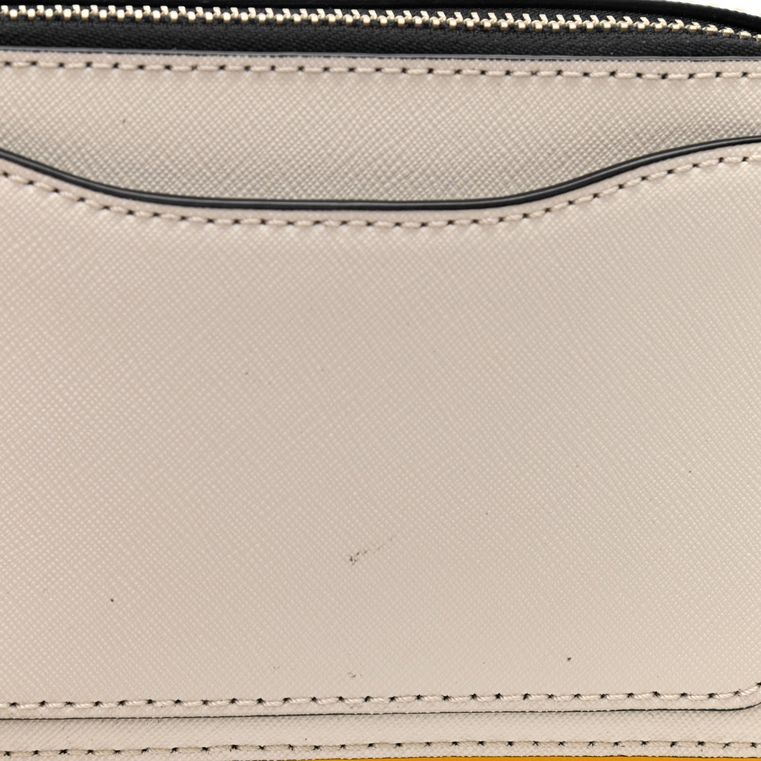 Marc Jacobs Saffiano Small Snapshot Camera Bag White Yellow 11 of 11