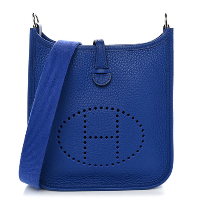 Hermes Taurillon Clemence Evelyne TPM Bleu Hydra 1 of 10