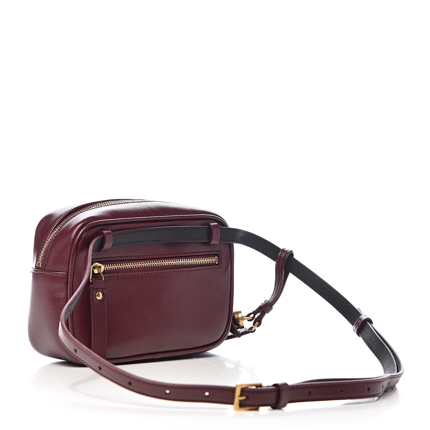 Saint Laurent Calfskin Matelasse Monogram Lou Belt Bag Dark Legion Red 3 of 10