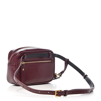 Saint Laurent Calfskin Matelasse Monogram Lou Belt Bag Dark Legion Red 3 of 10