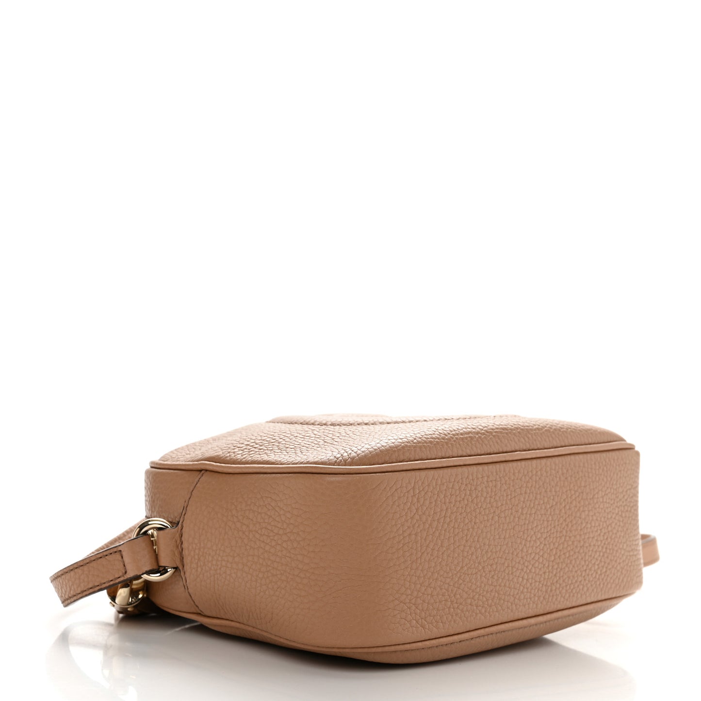 Pebbled Calfskin Small Soho Disco Bag Camelia