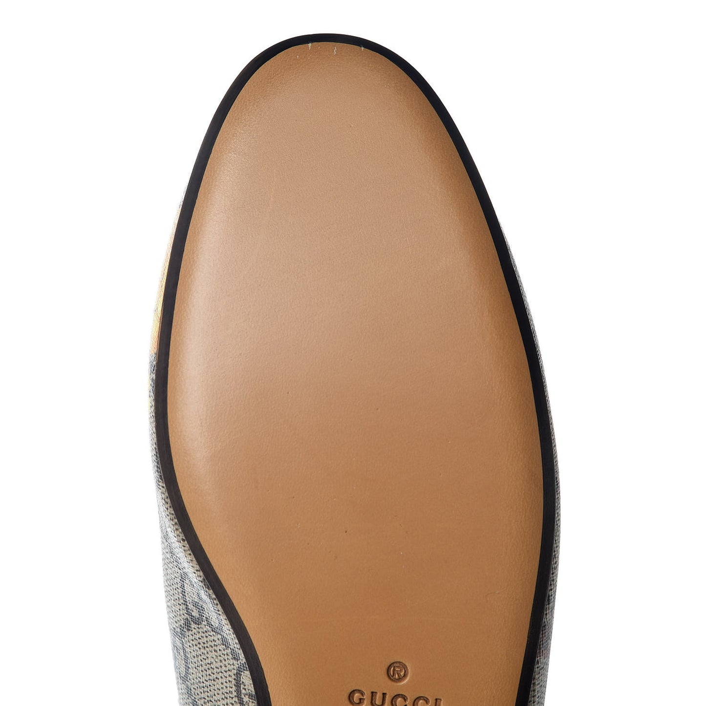 GG Supreme Monogram Tian Womens Princetown Slippers 37 Beige Ebony Multicolor