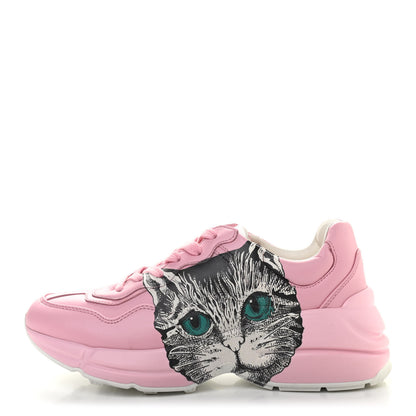 Gucci Calfskin Mystic Cat Rhyton Sneakers 36 Sugar Pink 1 of 11
