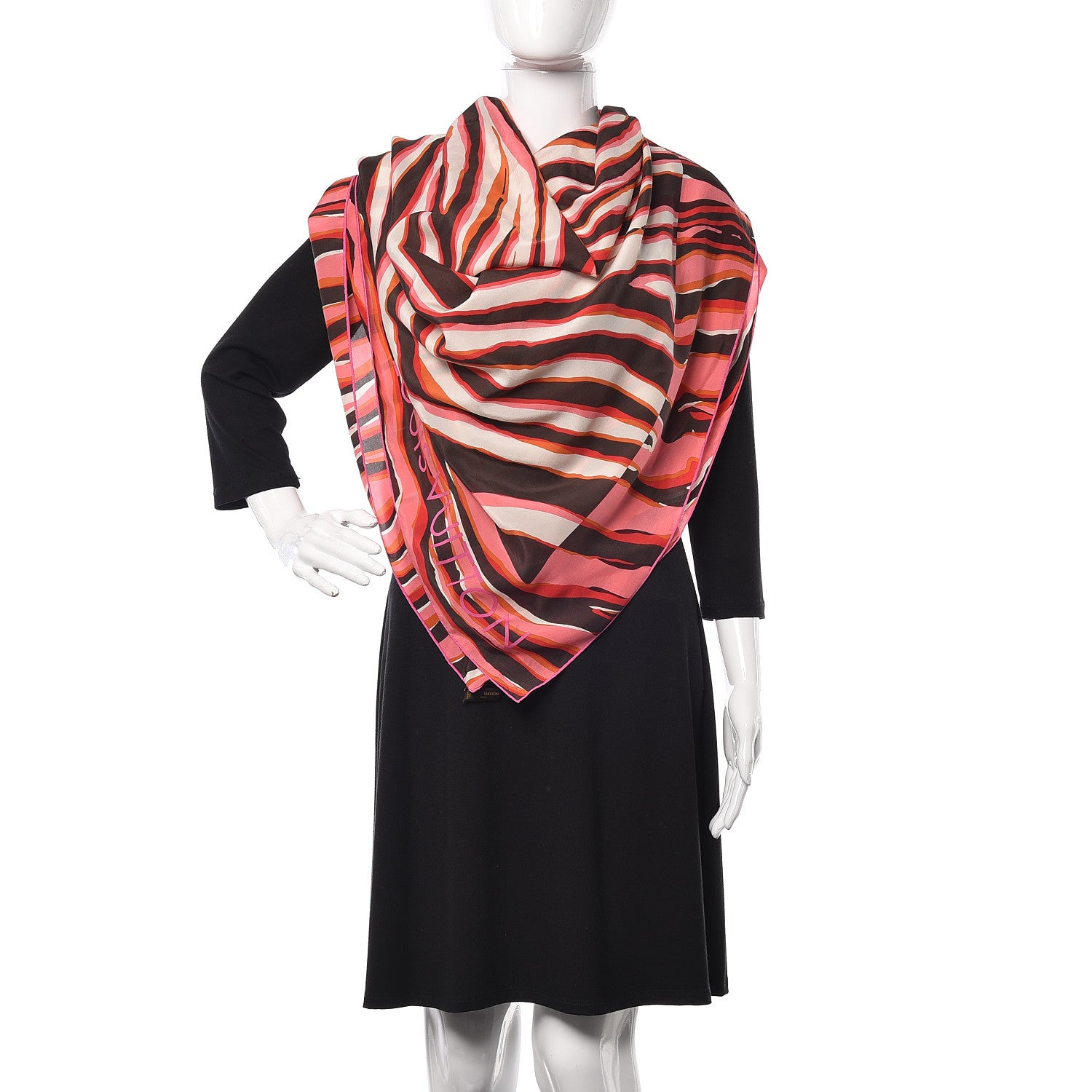 Louis Vuitton Silk Zebra Square Scarf Muticolor 2 of 5