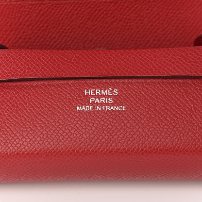 Hermes Grained Madame Calfskin Lipstick Case with Mirror Rouge Piment 5 of 7