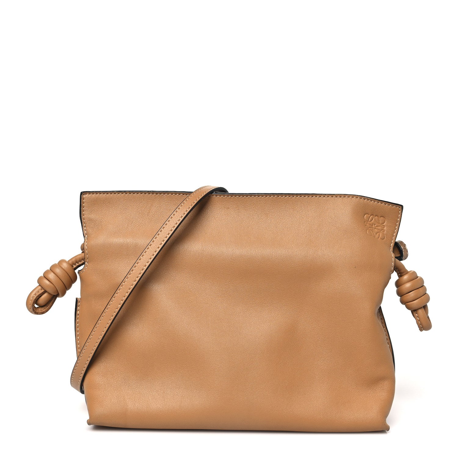 Loewe Calfskin Mini Flamenco Knot Clutch Warm Desert 1 of 12