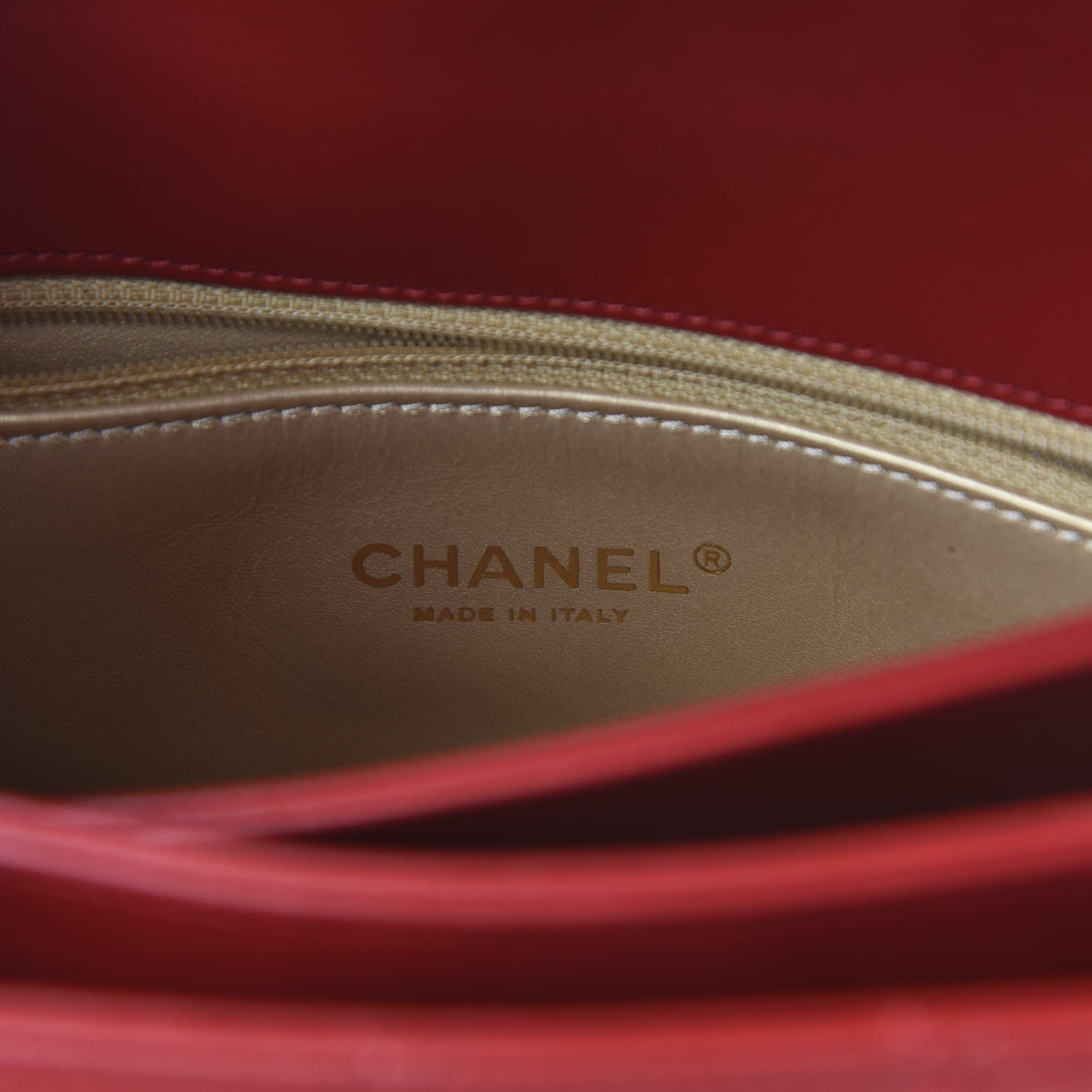 Chanel Lambskin Quilted CC Flap Bag Dark Red 8 of 10