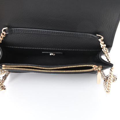Versace Grained Calfskin Palazzo Chain Evening Bag Black 5 of 9