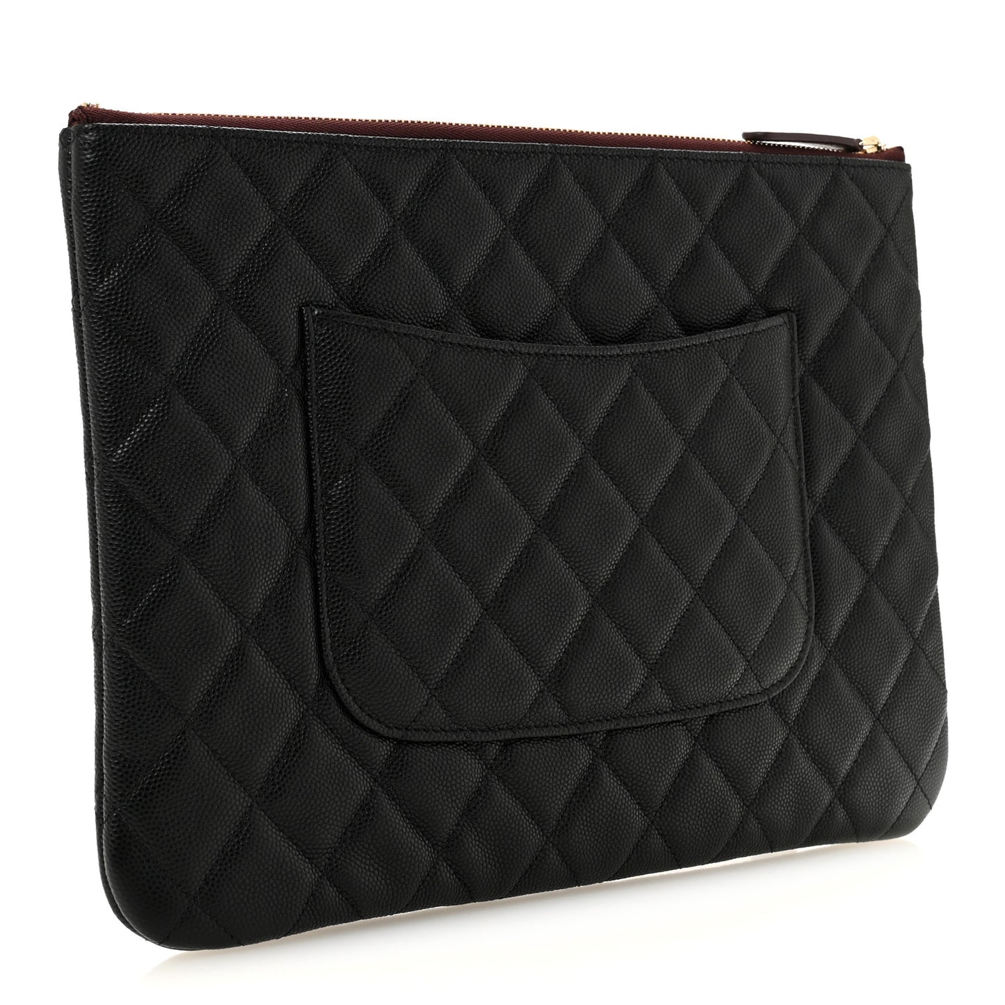 Caviar Quilted Medium Cosmetic Case Black