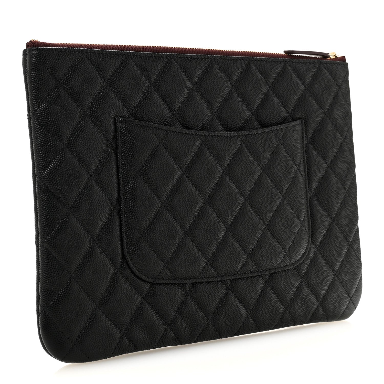 Chanel Caviar Quilted Medium Cosmetic Case Black 3 of 7
