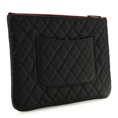 Chanel Caviar Quilted Medium Cosmetic Case Black 3 of 7