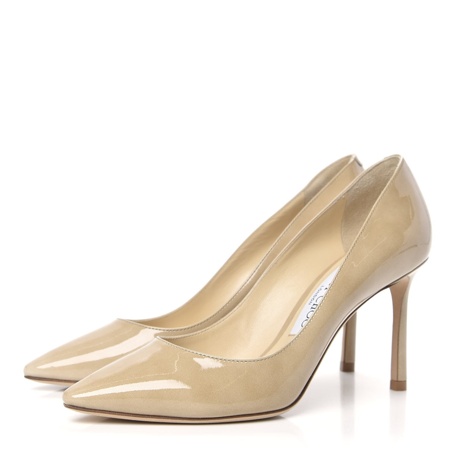 Jimmy Choo Patent Romy 85 Pumps 36.5 Nude 3 of 9