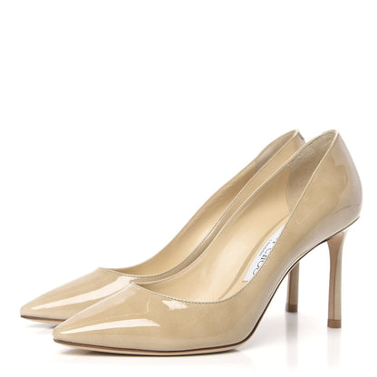 Jimmy Choo Patent Romy 85 Pumps 36.5 Nude 3 of 9
