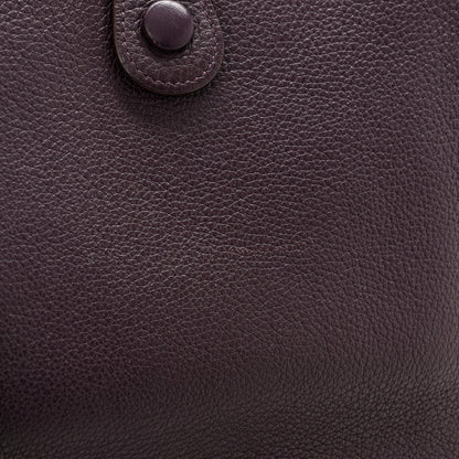 Hermes Taurillon Clemence Evelyne PM Raisin 11 of 12