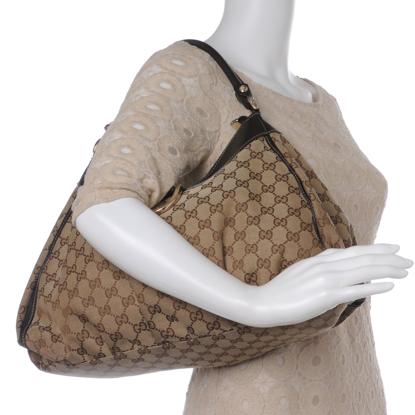 Monogram Large D Gold Hobo Ebony