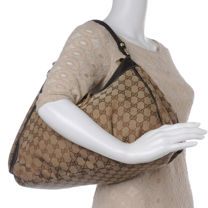 Gucci Monogram Large D Gold Hobo Ebony 2 of 7