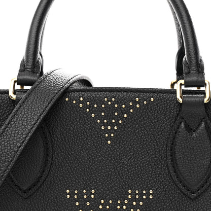 Louis Vuitton Grained Calfskin Studded Monogram Giant Onthego PM Black 7 of 10