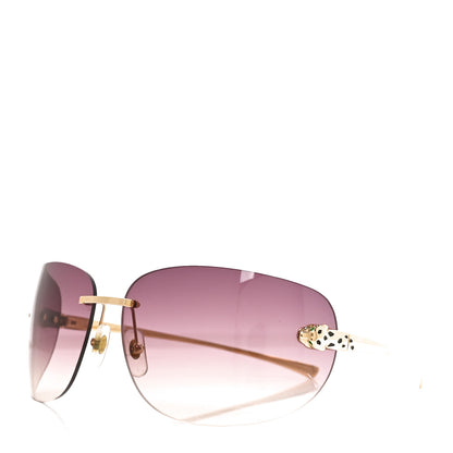 Cartier Metal Rimless Panthere De Cartier Sunglasses CT0266S Gold 1 of 7
