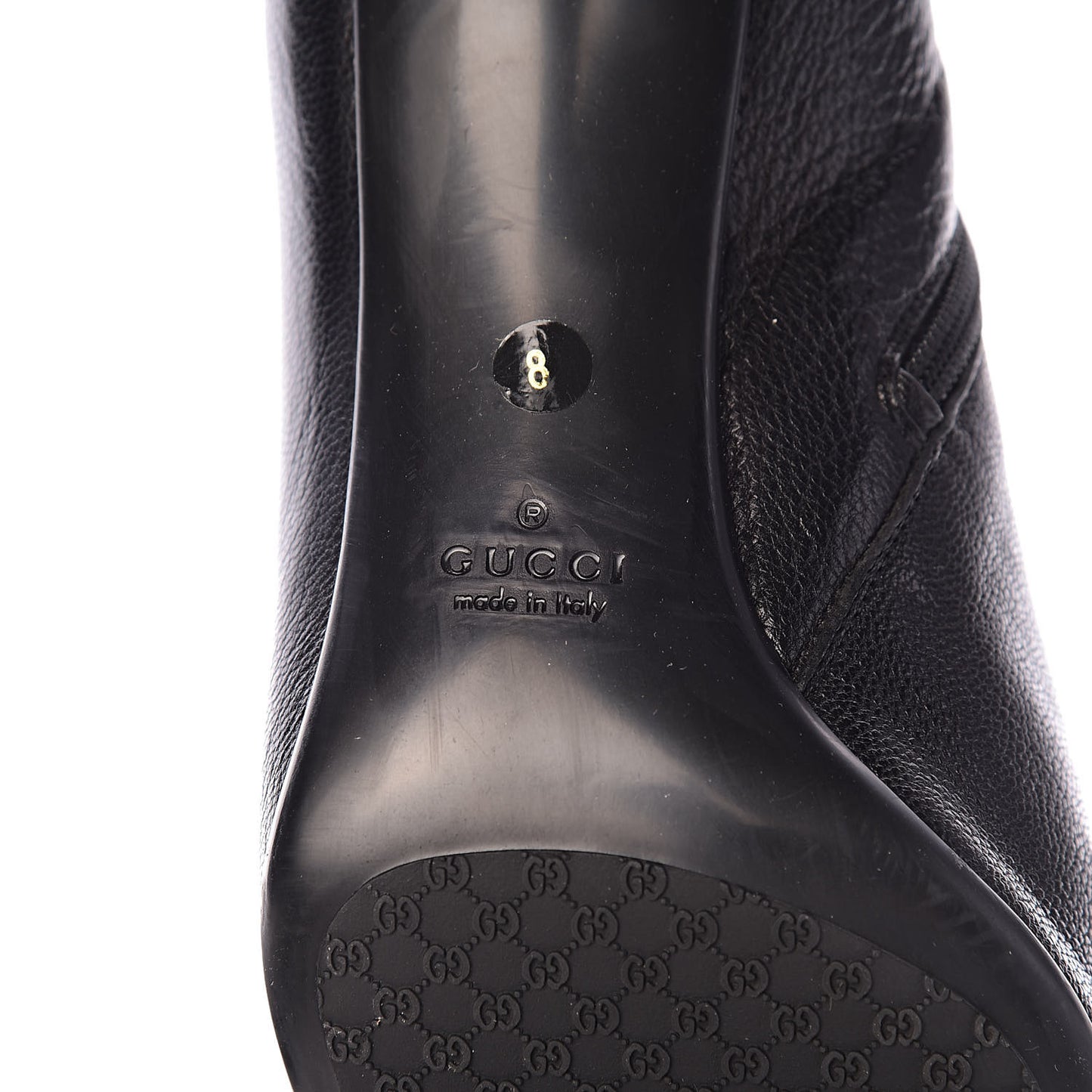 Calfskin Knee High Boots 8 Black