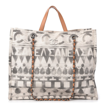 Chanel Canvas Large Iliad Shopping Tote Beige 1 of 11
