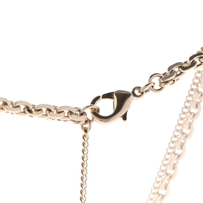 Chanel Crystal CC Multi Strand Chain Necklace Gold 4 of 5
